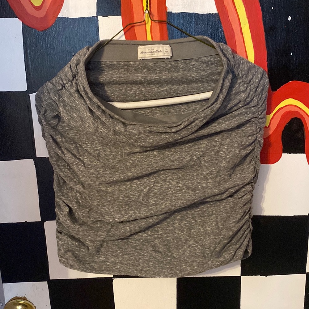 Grey ruched Abercrombie skirt